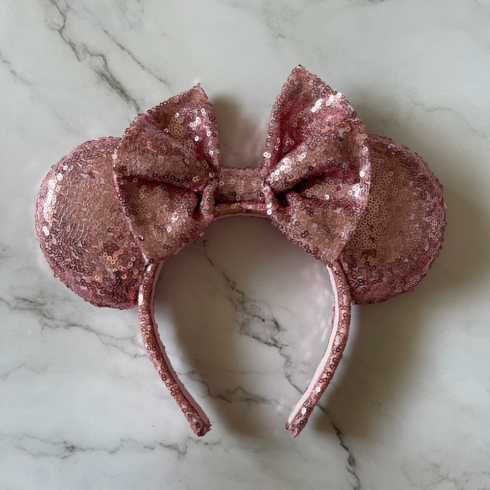 Pink Sequin Minnie Ears
